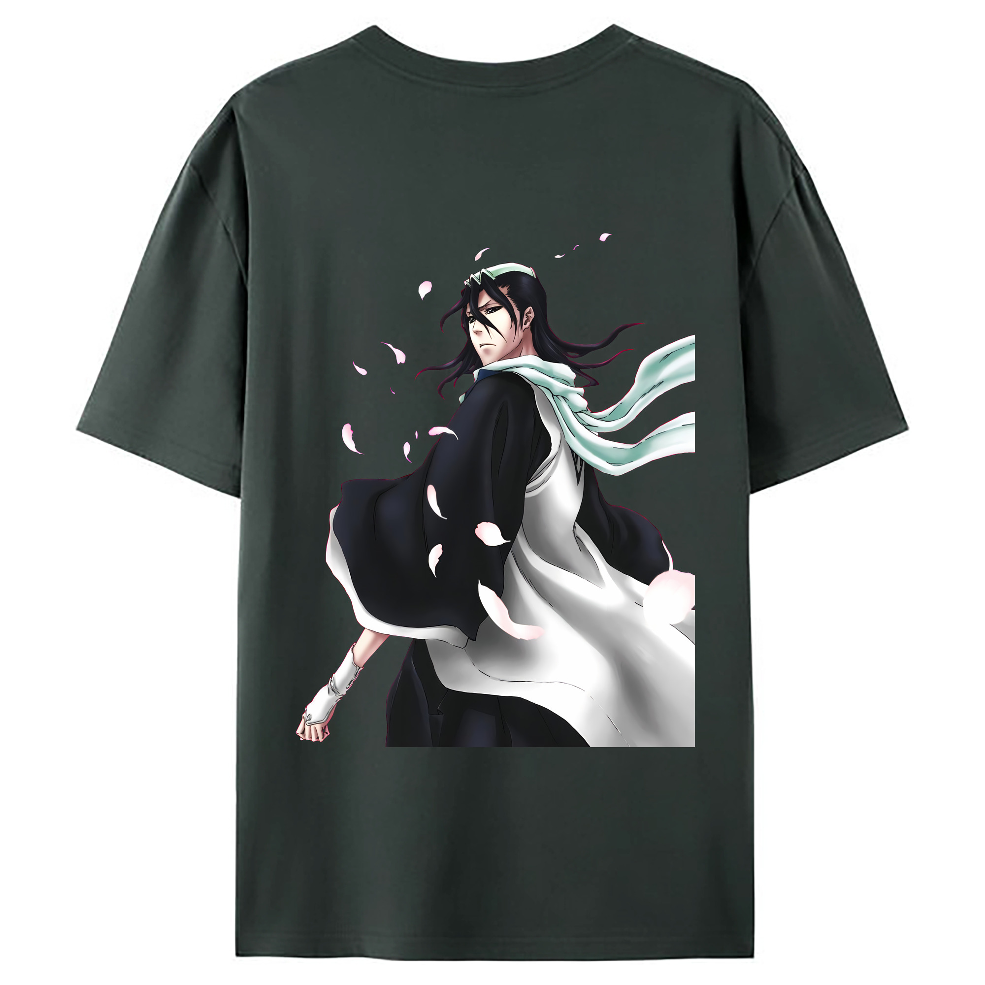 （画像用） ブリーチ くちき びゃくや BLEACH Kuchiki Byakuya 綿100％ メンズ半袖Tシャツ（バックプリント） 通気性